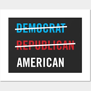 Democrat. Republic. American. T-shirt Posters and Art